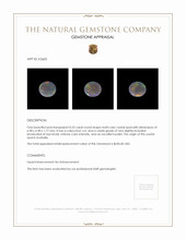 0.52 Ct. Cabochon Crystal/Jelly Opal from Australia Appraisal