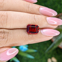 3.44 Ct. Orangish Red Malaya Garnet from Tanzania Life Style