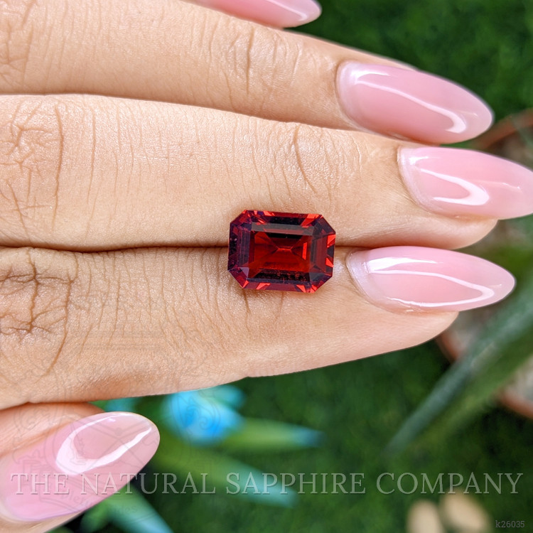 3.44 Ct. Orangish Red Malaya Garnet from Tanzania