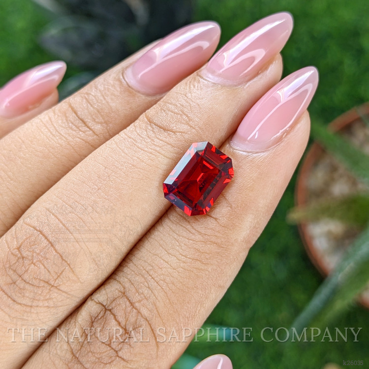 3.44 Ct. Orangish Red Malaya Garnet from Tanzania