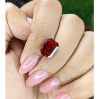 3.44 Ct. Orangish Red Malaya Garnet from Tanzania Life Style