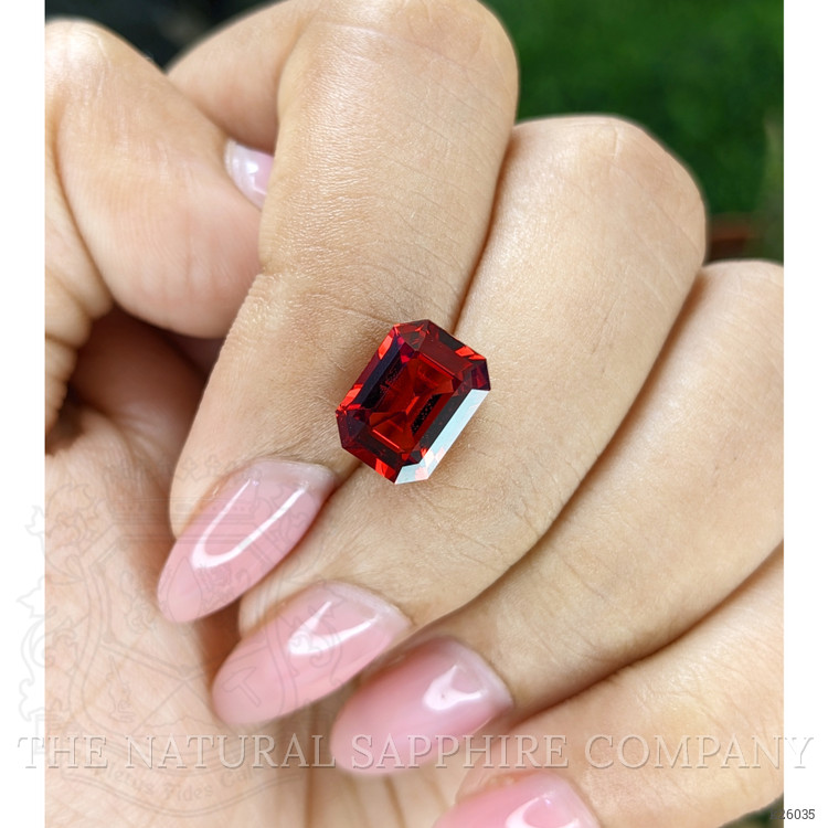 3.44 Ct. Orangish Red Malaya Garnet from Tanzania