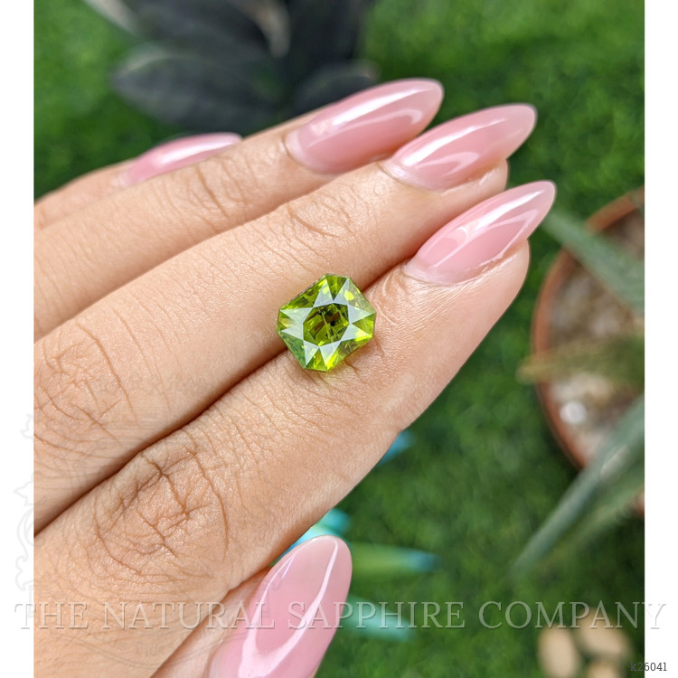 3.84 Ct. Green (Lime Green) Peridot from Ceylon (Sri Lanka)