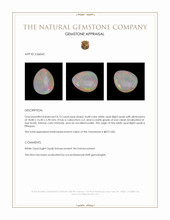 8.73 Ct. Multi Color Cabochon White Opal (Light Opal) from Ethiopia Appraisal