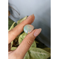 8.73 Ct. Multi Color Cabochon White Opal from Ethiopia Life Style