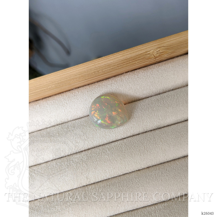 8.73 Ct. Multi Color Cabochon White Opal from Ethiopia