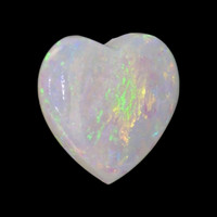 0.52 Ct. Multi Color Cabochon White Opal from Ethiopia Video