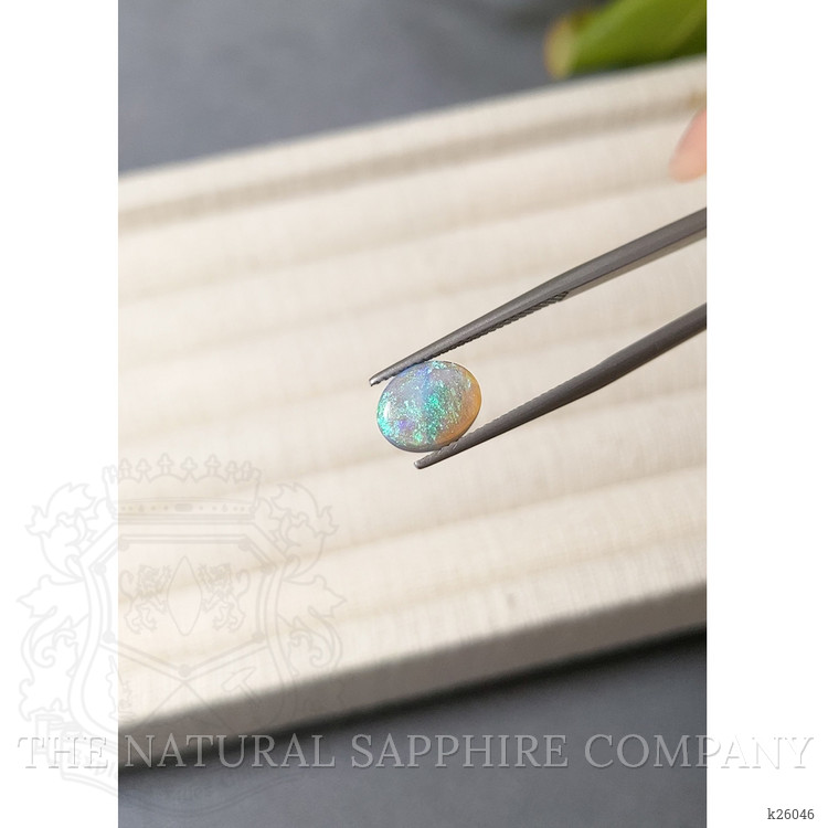 1.22 Ct. Multi Color Cabochon Black Opal from Ethiopia