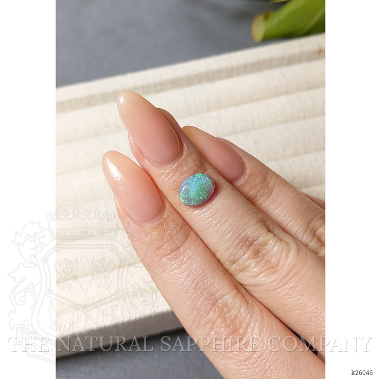 1.22 Ct. Multi Color Cabochon Black Opal from Ethiopia