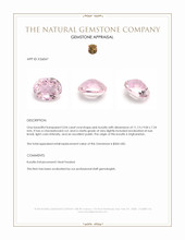 5.04 Ct. Pink Kunzite from Afghanistan Appraisal