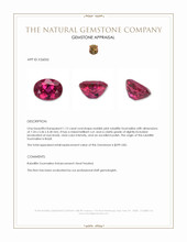 1.15 Ct. Reddish Pink Rubellite Tourmaline from Brazil Appraisal