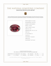 0.82 Ct. Red Rubellite Tourmaline from Brazil Scan Report