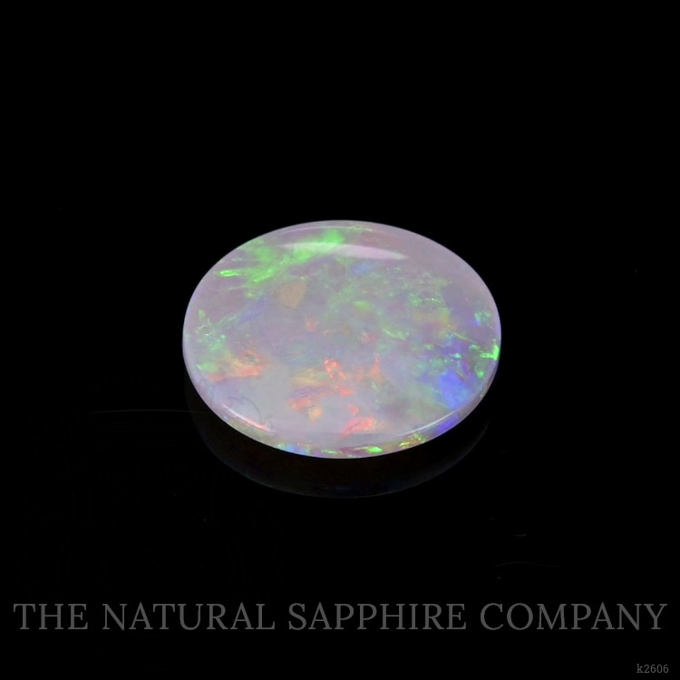 Three Stone Semi-Black Opal Ring 1.61 Ct., 14K White Gold