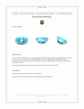 0.14 Ct. Greenish Blue Paraiba Tourmaline from Brazil Appraisal
