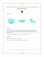 0.11 Ct. Greenish Blue Paraiba Tourmaline from Brazil Appraisal