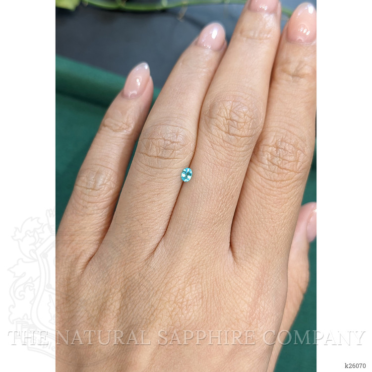 0.11 Ct. Greenish Blue Paraiba Tourmaline from Brazil