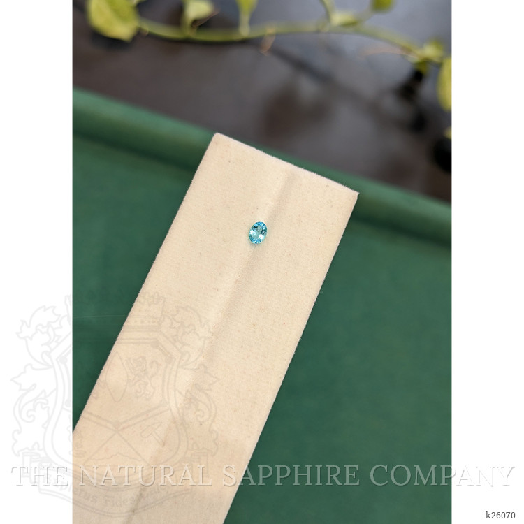 0.11 Ct. Greenish Blue Paraiba Tourmaline from Brazil