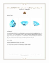 0.12 Ct. Blue Paraiba Tourmaline from Brazil Appraisal