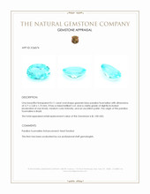 0.11 Ct. Greenish Blue Paraiba Tourmaline from Brazil Appraisal