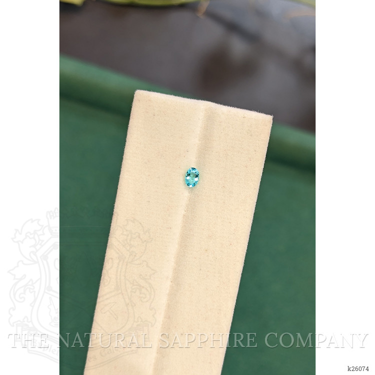 0.11 Ct. Greenish Blue Paraiba Tourmaline from Brazil