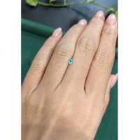 0.11 Ct. Greenish Blue Paraiba Tourmaline from Brazil Life Style