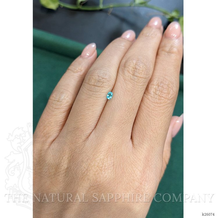 0.11 Ct. Greenish Blue Paraiba Tourmaline from Brazil