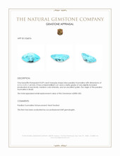 0.09 Ct. Blue Paraiba Tourmaline from Brazil Appraisal