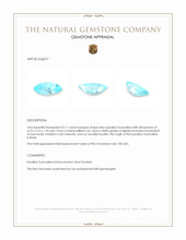 0.11 Ct. Blue Paraiba Tourmaline from Brazil Appraisal