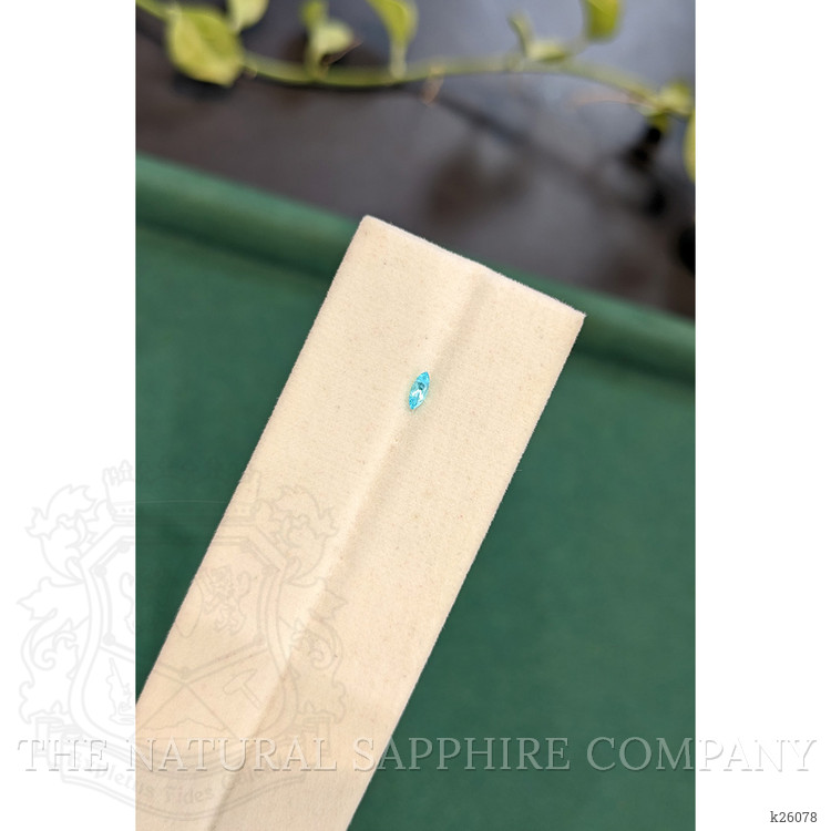 0.06 Ct. Greenish Blue Paraiba Tourmaline from Brazil