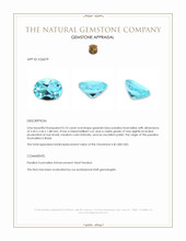 0.10 Ct. Greenish Blue Paraiba Tourmaline from Brazil Appraisal