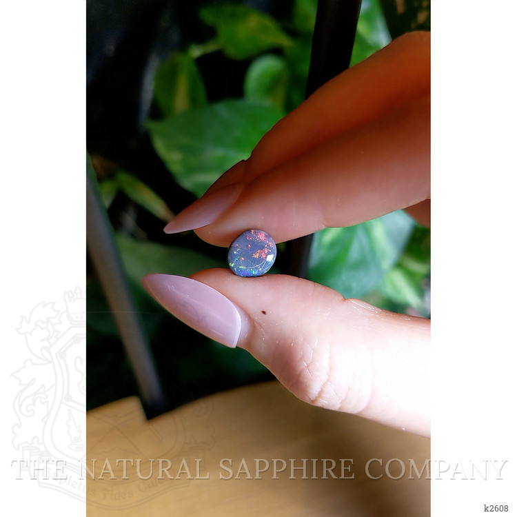 1.86 Ct. Cabochon Black Opal from Australia