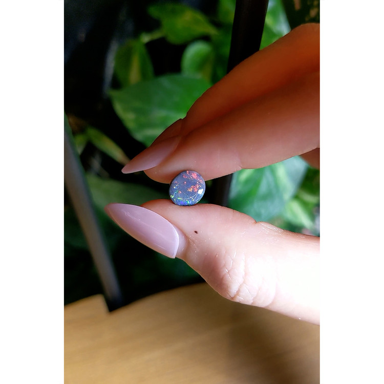 1.86 Ct. Cabochon Black Opal from Australia