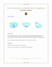 0.14 Ct. Blue Paraiba Tourmaline from Brazil Appraisal