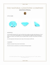 0.09 Ct. Blue Paraiba Tourmaline from Brazil Appraisal