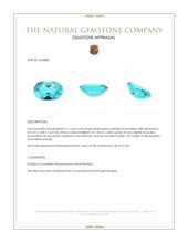 0.11 Ct. Bluish Green Paraiba Tourmaline from Brazil Appraisal