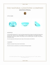 0.10 Ct. Greenish Blue Paraiba Tourmaline from Brazil Appraisal