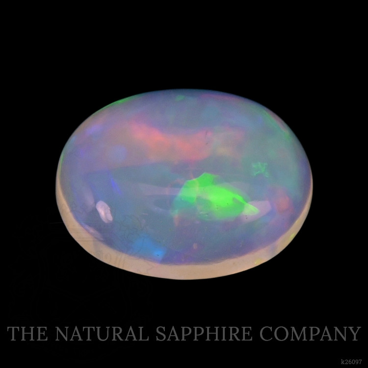 1.02 Ct. Multi Color Cabochon White Opal from Ethiopia