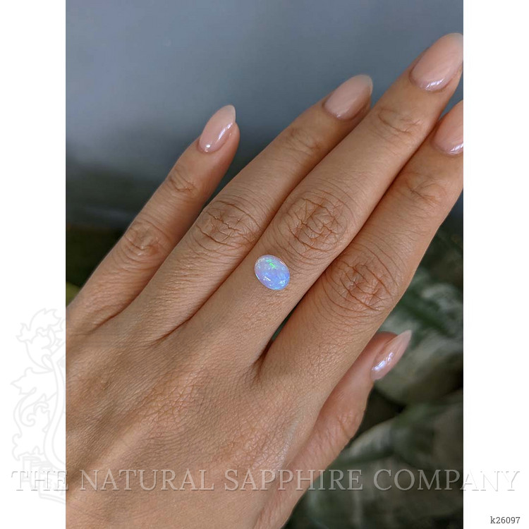 1.02 Ct. Multi Color Cabochon White Opal from Ethiopia