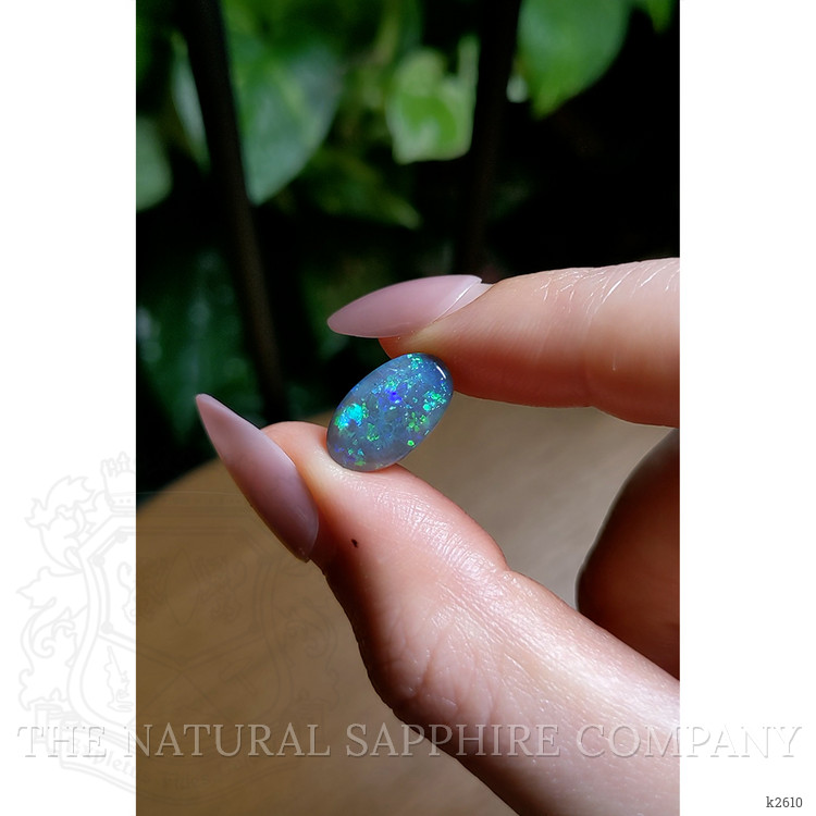 3.40 Ct. Cabochon Semi-Black Opal from Australia