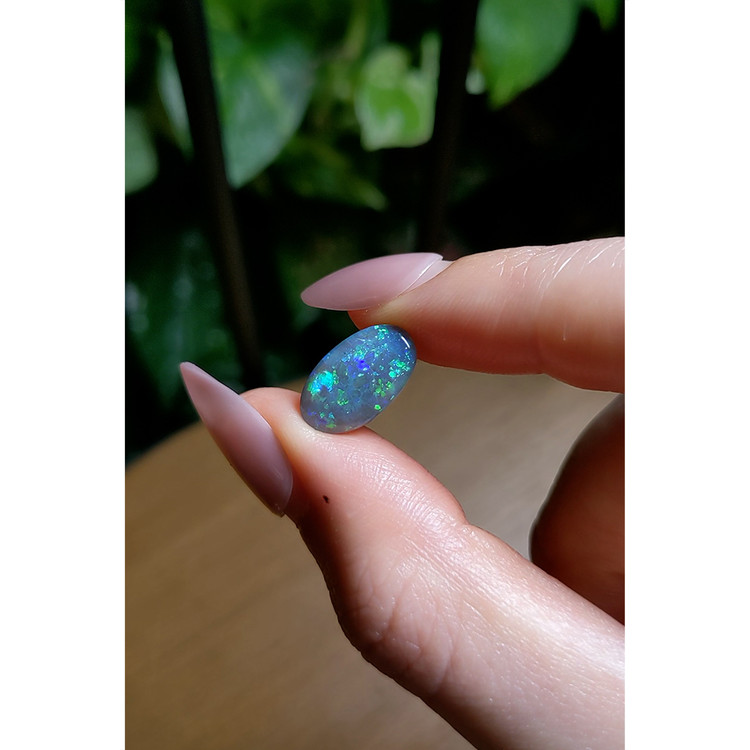 3.40 Ct. Cabochon Semi-Black Opal from Australia