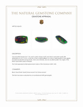 1.36 Ct. Multi Color Black Opal (Dark Opal) from Ethiopia Appraisal
