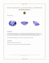 0.60 Ct. Violet Tanzanite from Tanzania Appraisal