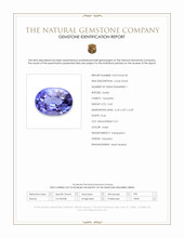 0.60 Ct. Violet Tanzanite from Tanzania Scan Report