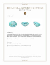 1.64 Ct. Greenish Blue Apatite from Madagascar Appraisal