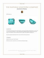0.92 Ct. Blue Apatite from Madagascar Appraisal