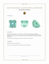 1.21 Ct. Bluish Green Apatite from Madagascar Appraisal
