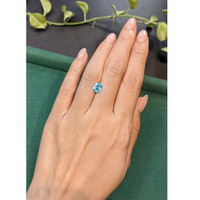 1.04 Ct. Blue Apatite from Madagascar Life Style