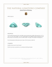 0.82 Ct. Greenish Blue Apatite from Madagascar Appraisal