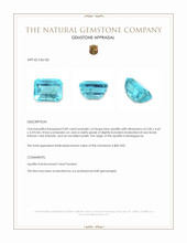 0.89 Ct. Blue Apatite from Madagascar Appraisal