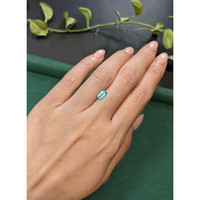 0.84 Ct. Greenish Blue Apatite from Madagascar Life Style